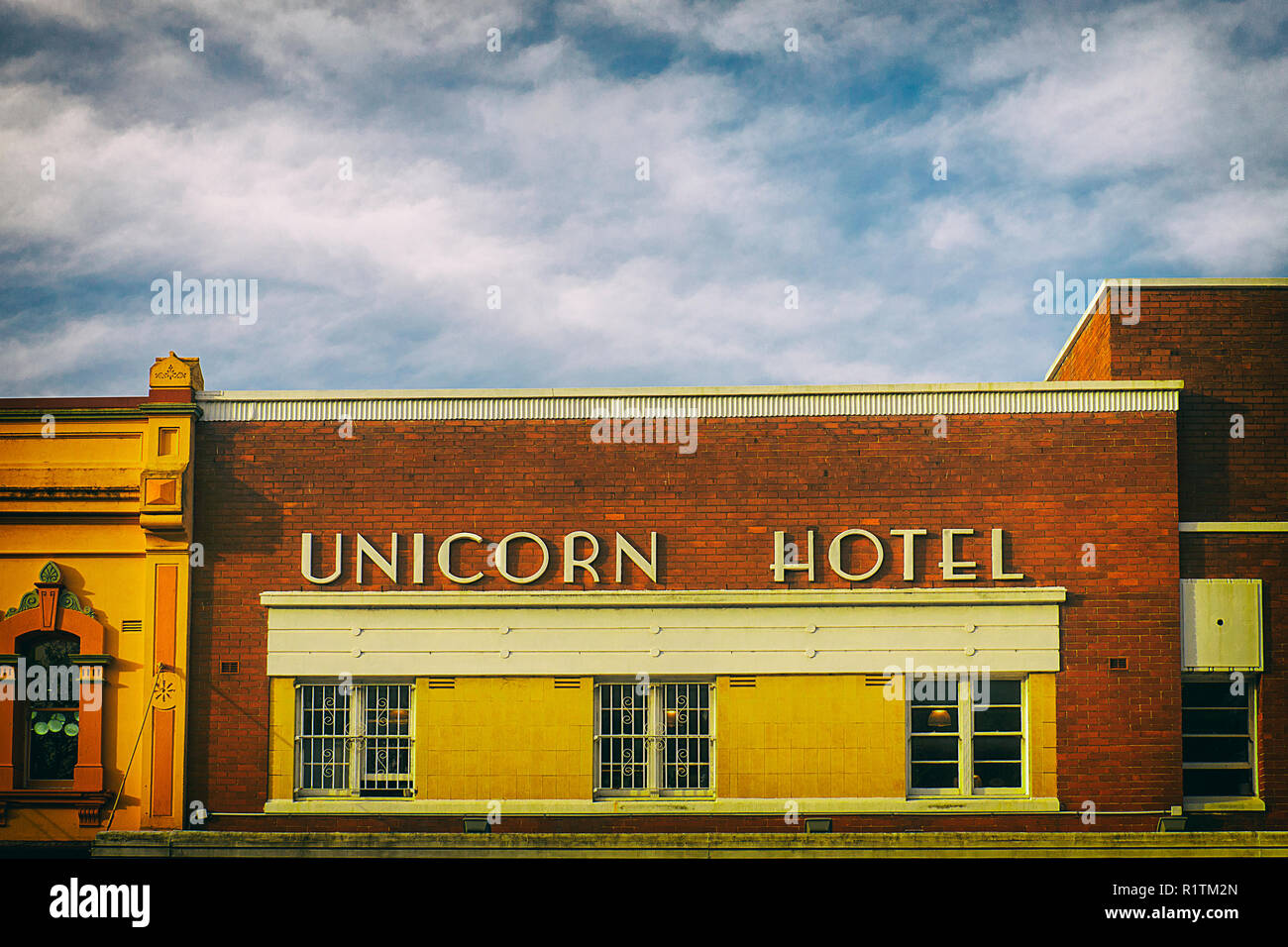 Sidney, Australia-October 16,2018: Alte historische Häuser in der Paddington Gegend sind in Hotels umgewandelt, in der alle ihre Essenz zu bewahren, Stockfoto