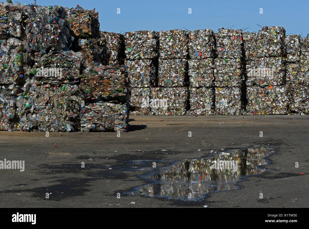 Gemischte Abfälle Processing Facility in Astrachan, Russland Stockfoto