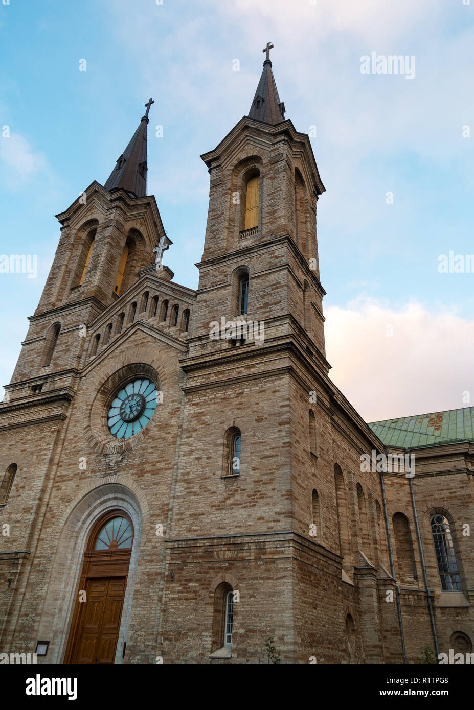 Charles Kirche oder Kaarli Kirche in der Altstadt von Tallinn. Stockfoto