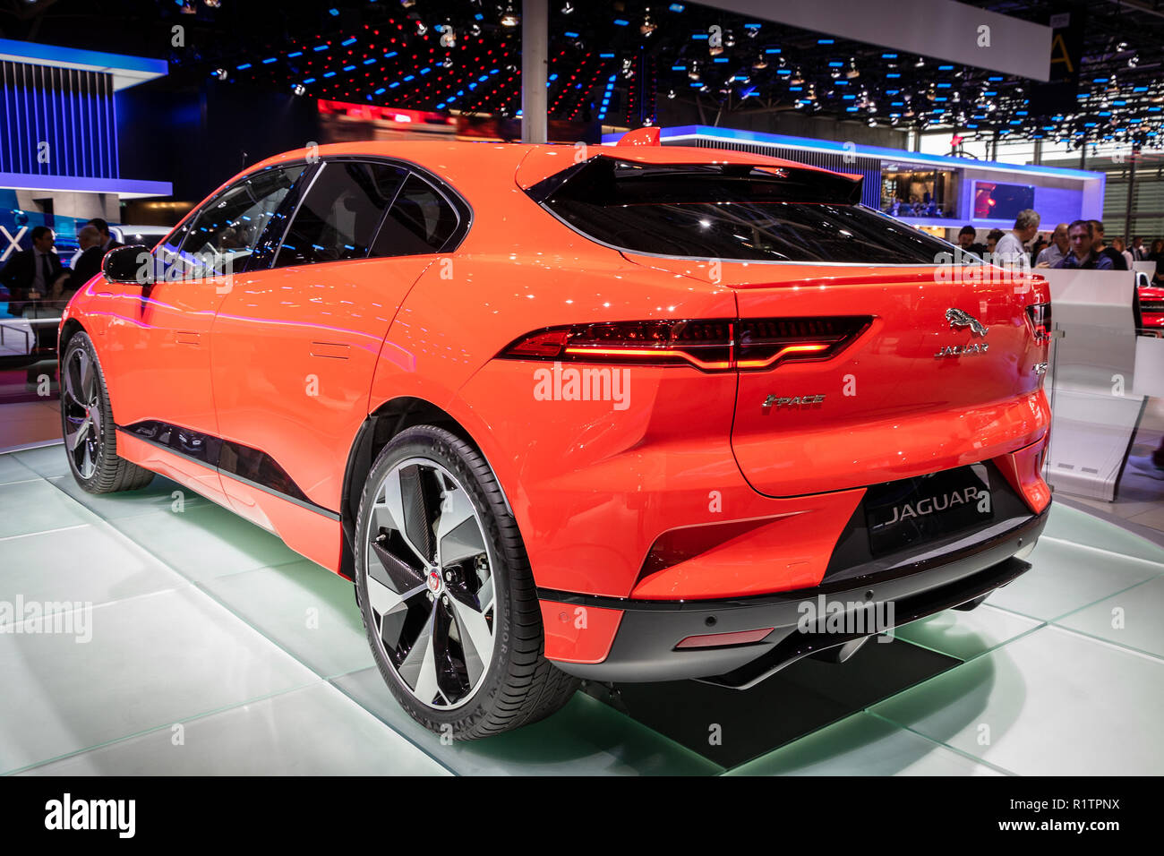 PARIS - Okt 3, 2018: Jaguar i-Pace Car auf der Paris Motor Show präsentiert. Stockfoto