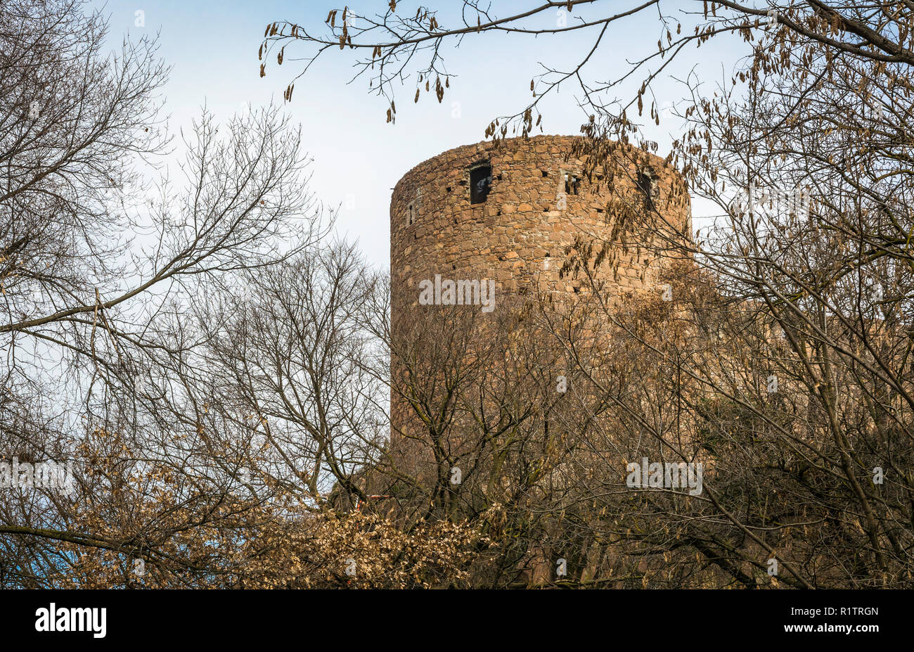 Firmian - Schloss Sigmundskron ist eine der ältesten Burgen in Südtirol in der Nähe der Stadt Bozen, Südtirol, Norditalien Stockfoto