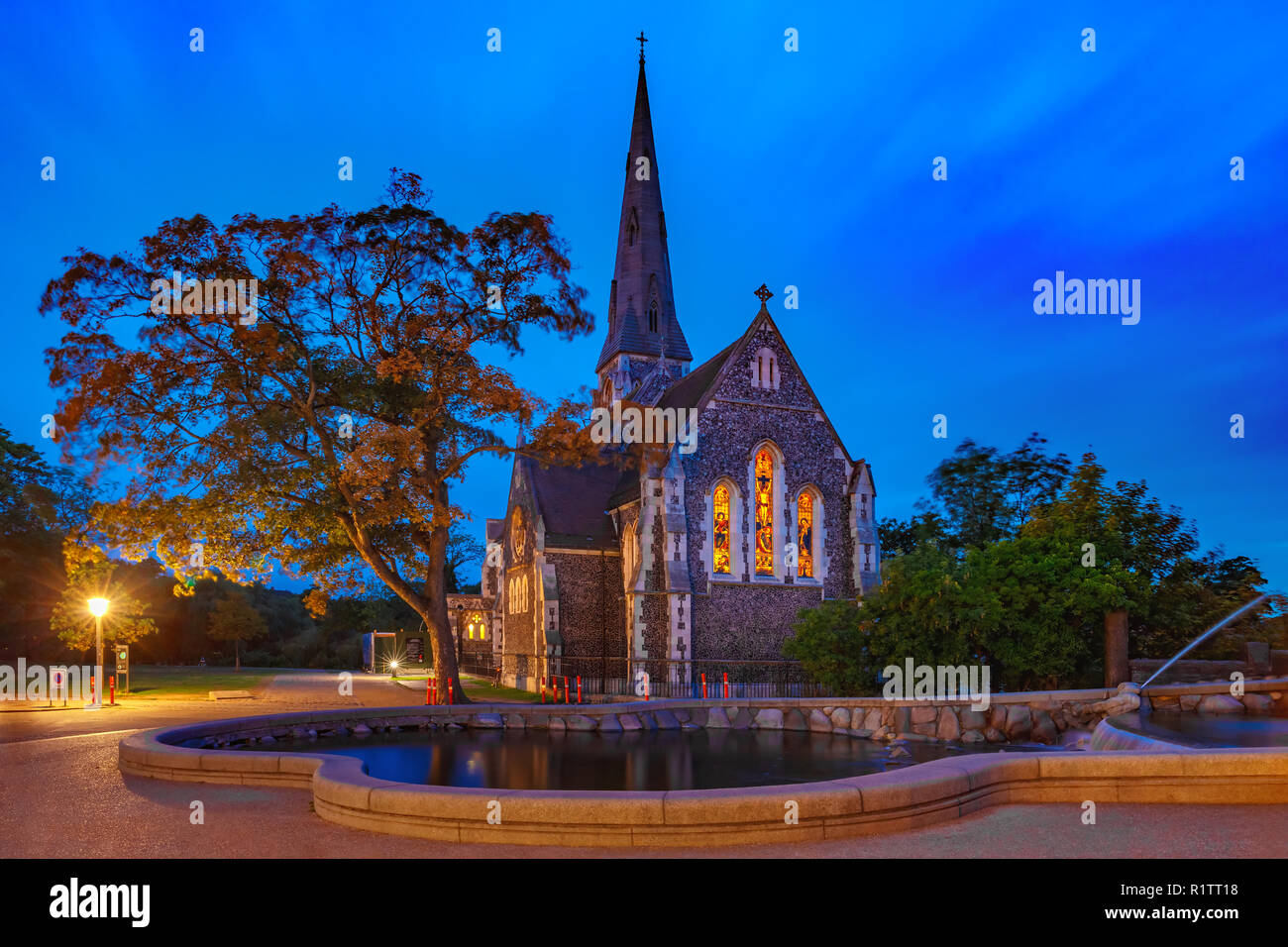 Englische Kirche in Kopenhagen, Dänemark. Stockfoto