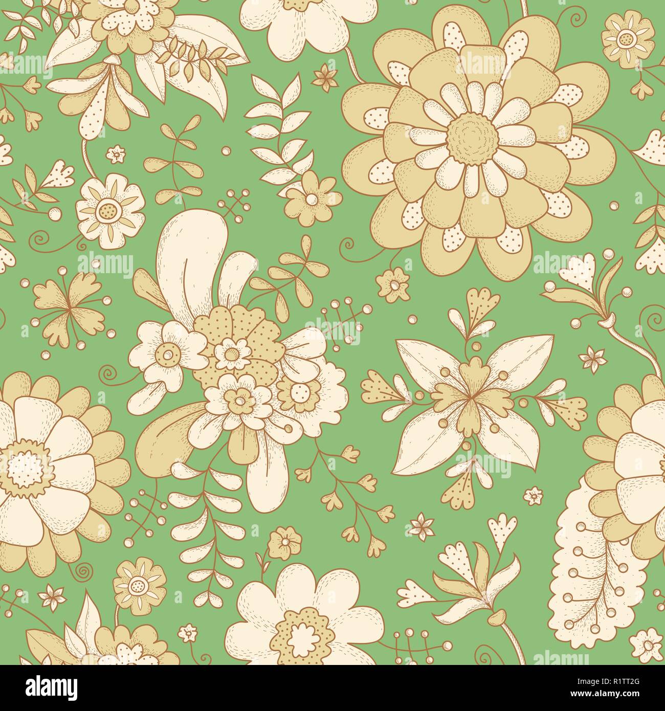 Floral background. Botanische drucken. Blumenmuster. Stock Vektor