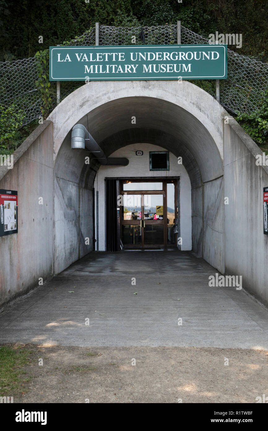 La Valette U-Military Museum in St Peter Port, Guernsey, Channel Islands, Großbritannien Stockfoto