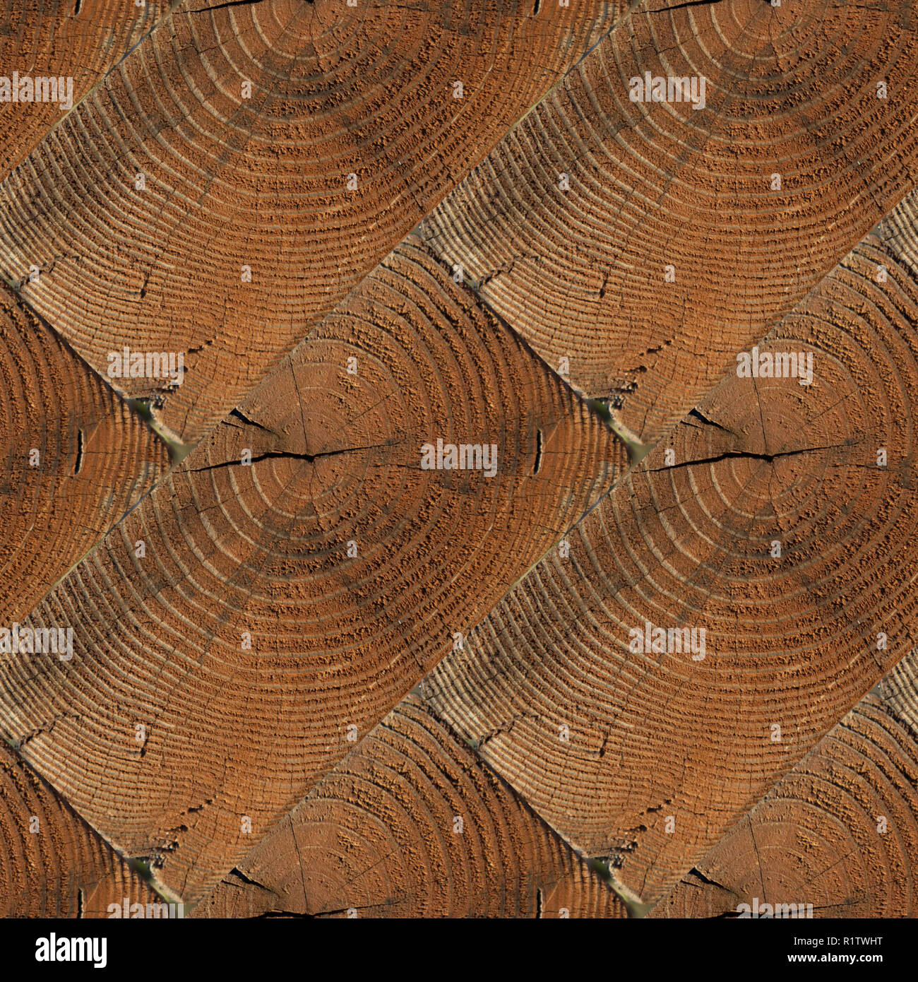 Zusammenfassung nahtlose Muster für Designer von Holz- Ziegel Wand mit Knoten und Gürtel. Stockfoto