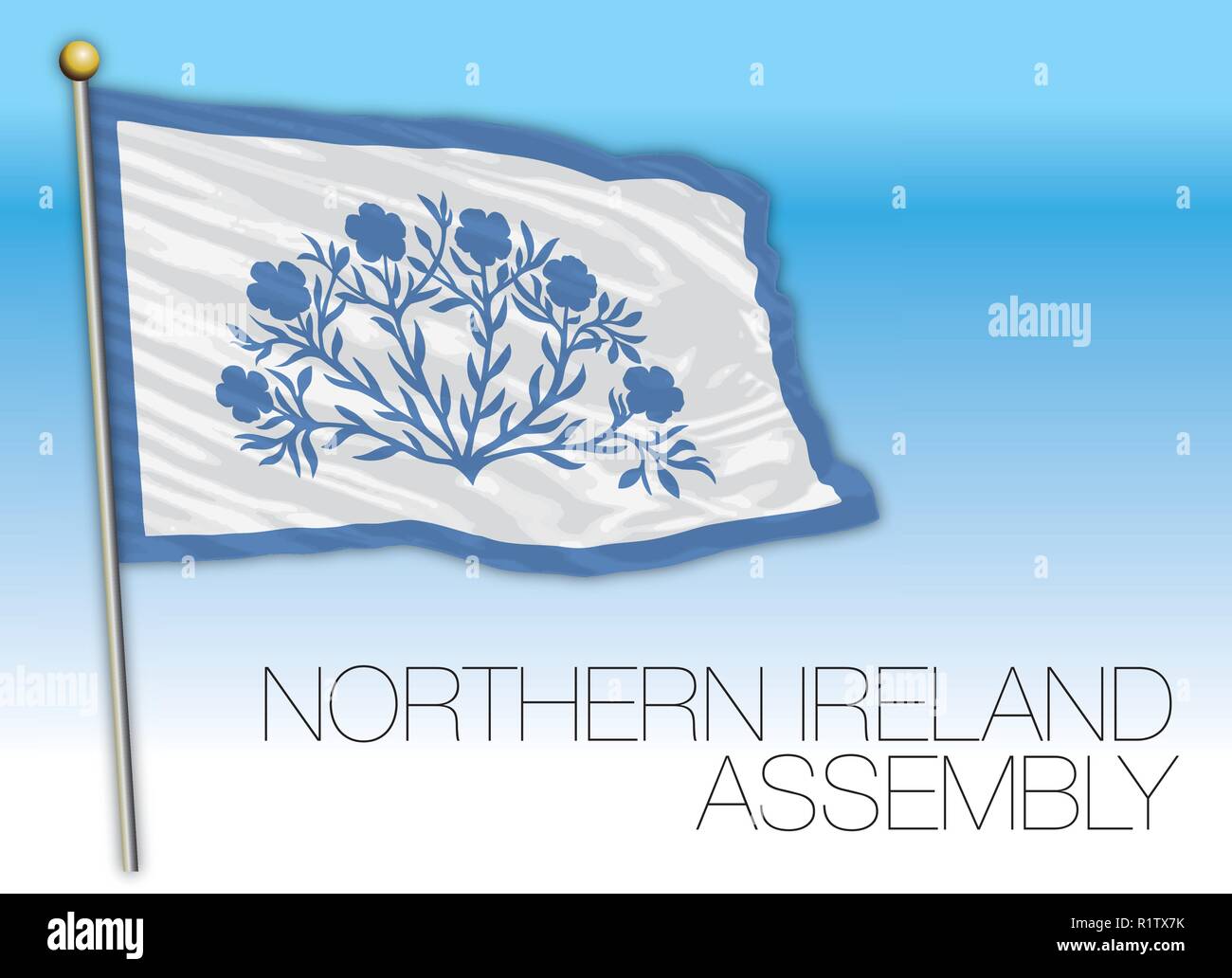 Nordirland Flagge, Vereinigtes Königreich, Vektor, Abbildung Stock Vektor