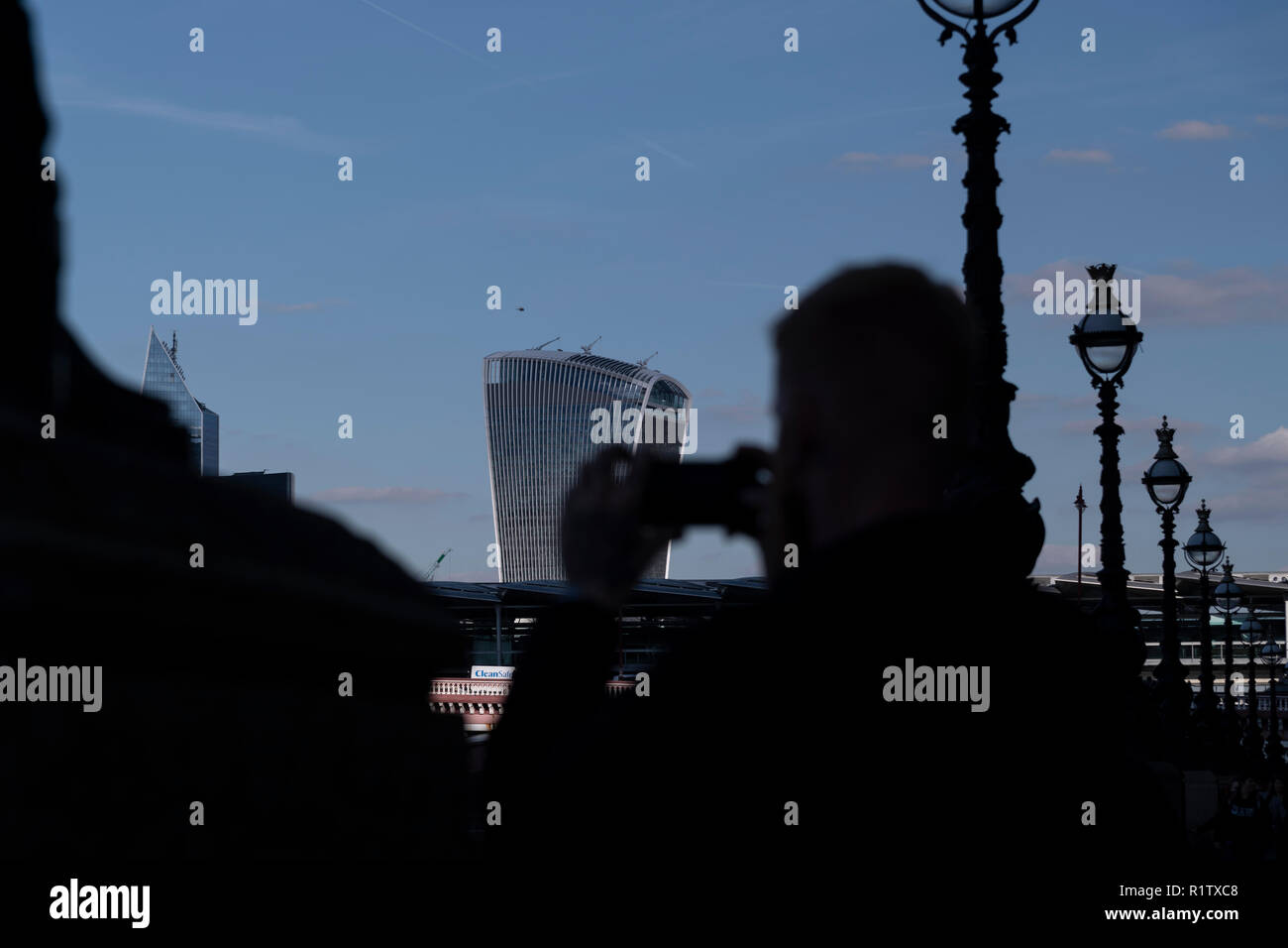 Ein Foto der Walkie Talkie Gebäude in der Londoner City Stockfoto