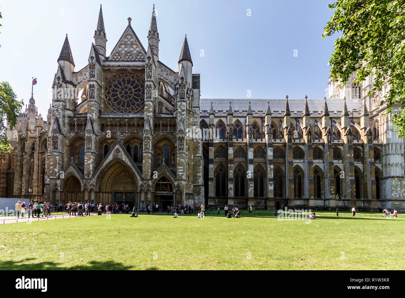 London, England, UK - 19. Mai 2014: Fragt man sich in der Nähe von Westminster Abby Stockfoto
