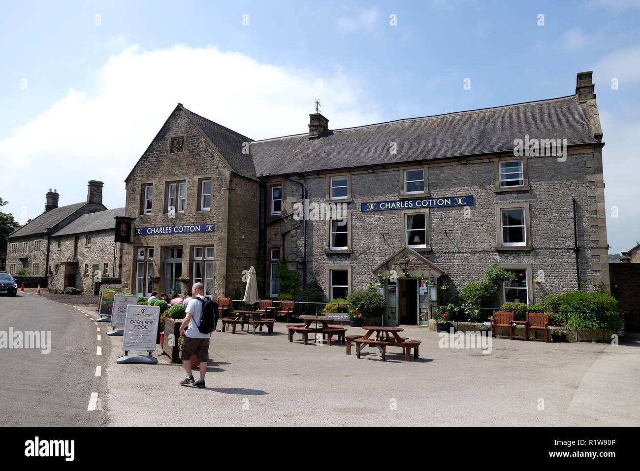 Charles Cotton Hotel Restaurant in Hartington im Peak District de Stockfoto