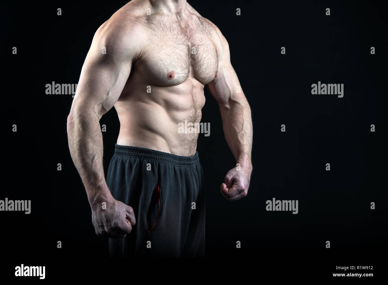 Torso der Mann mit Six Pack abs. Training und Übung abs, kopieren. Mann  Körper Stockfotografie - Alamy