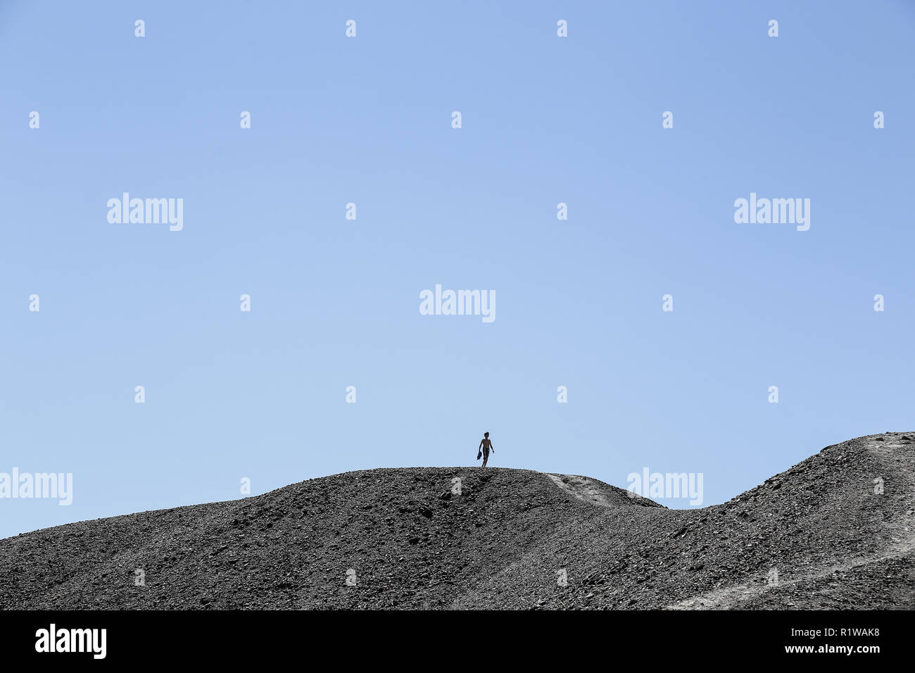 Wanderer in Death Valley National Park Stockfoto