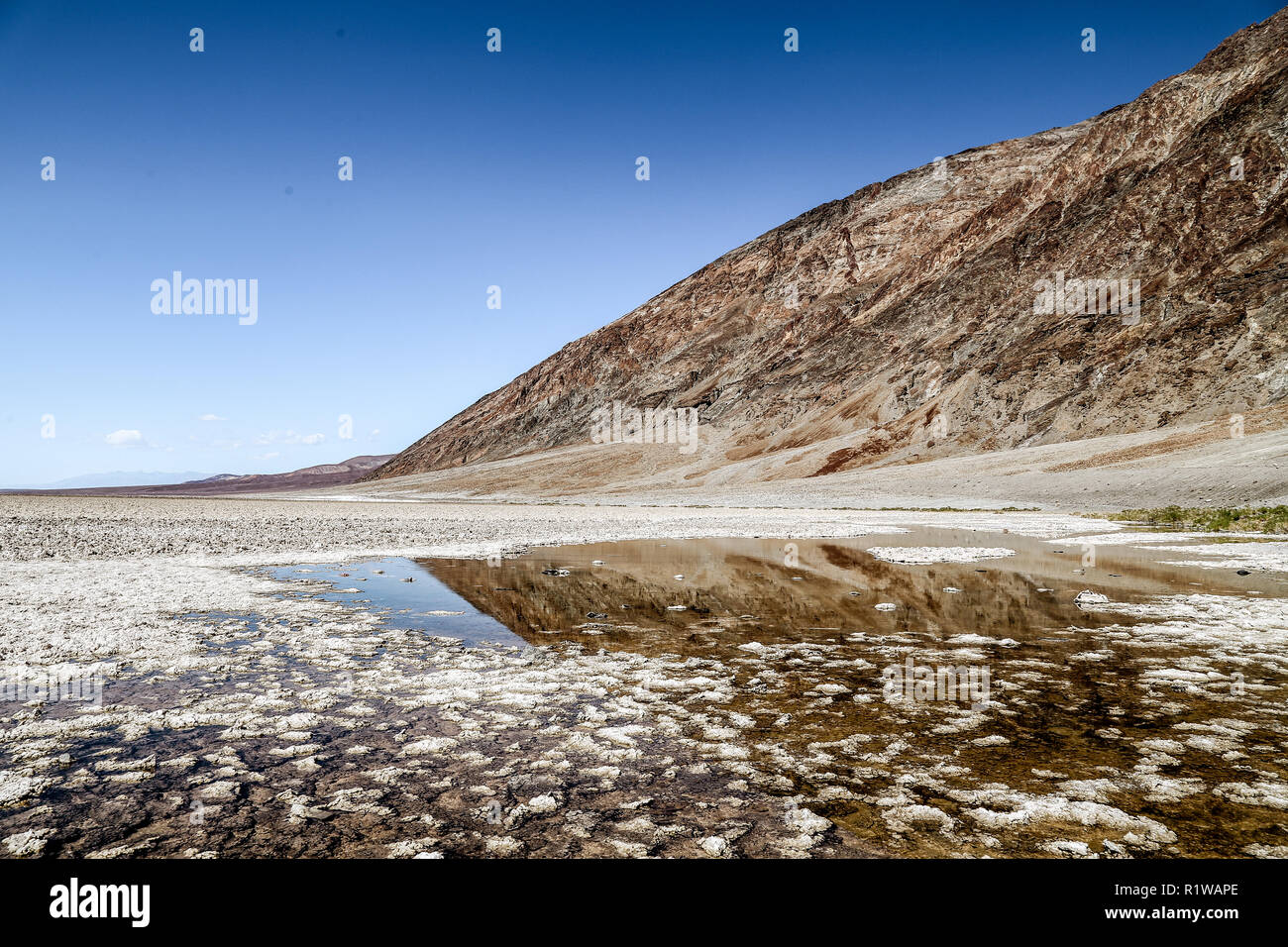 Badwater Basin im Death Valley National Park Stockfoto