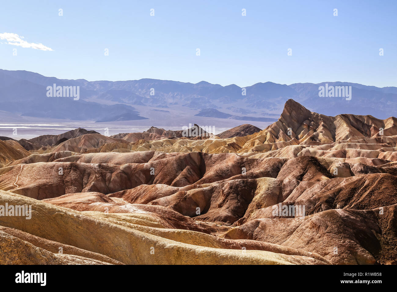 Anzeigen von Zabriskie Point im Death Valley National Park in Kalifornien USA Stockfoto