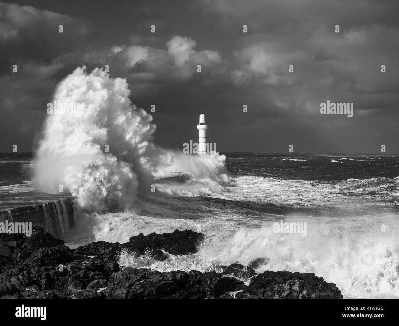 Aberdeen Wellenbrecher Stockfoto