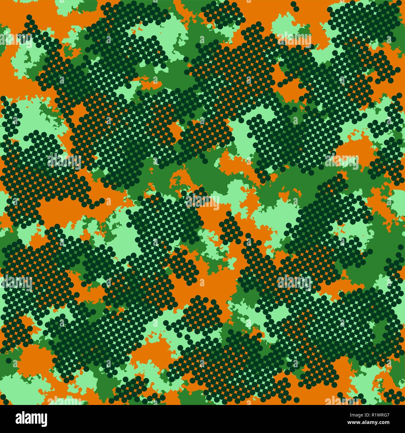 Fashion Camo Design. Farbe Wolken nahtlose Muster Vektor. Trendige camouflage fabric Muster. Stock Vektor