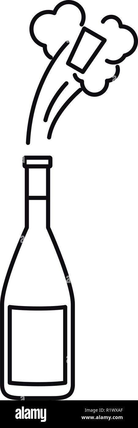 Sekt Flasche Isolierte Symbol Stock Vektorgrafik Alamy