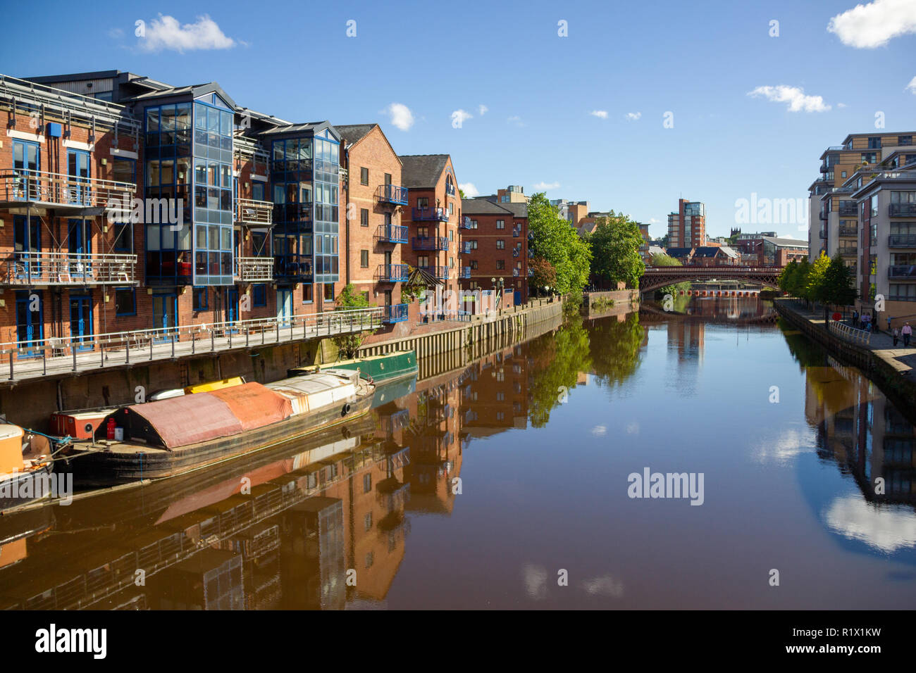 Leeds/England - 22. September 2012: Leeds Liverpool Canal Stockfoto