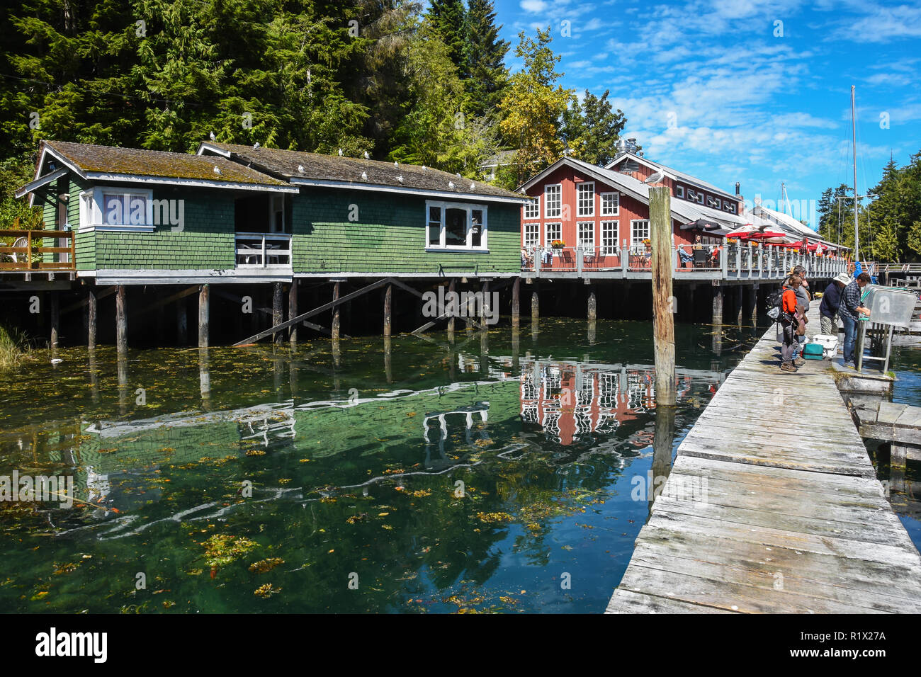 Telegraph Cove, Vancouver Island, BC, Kanada Stockfoto