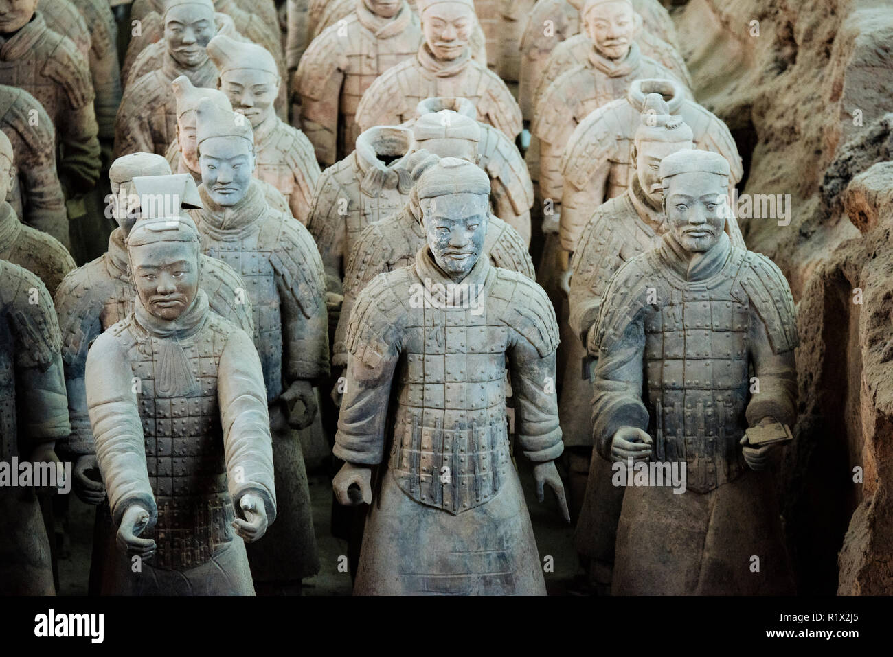 Armee von Terracotta Krieger, Xian, Provinz Shaanxi, China Stockfoto