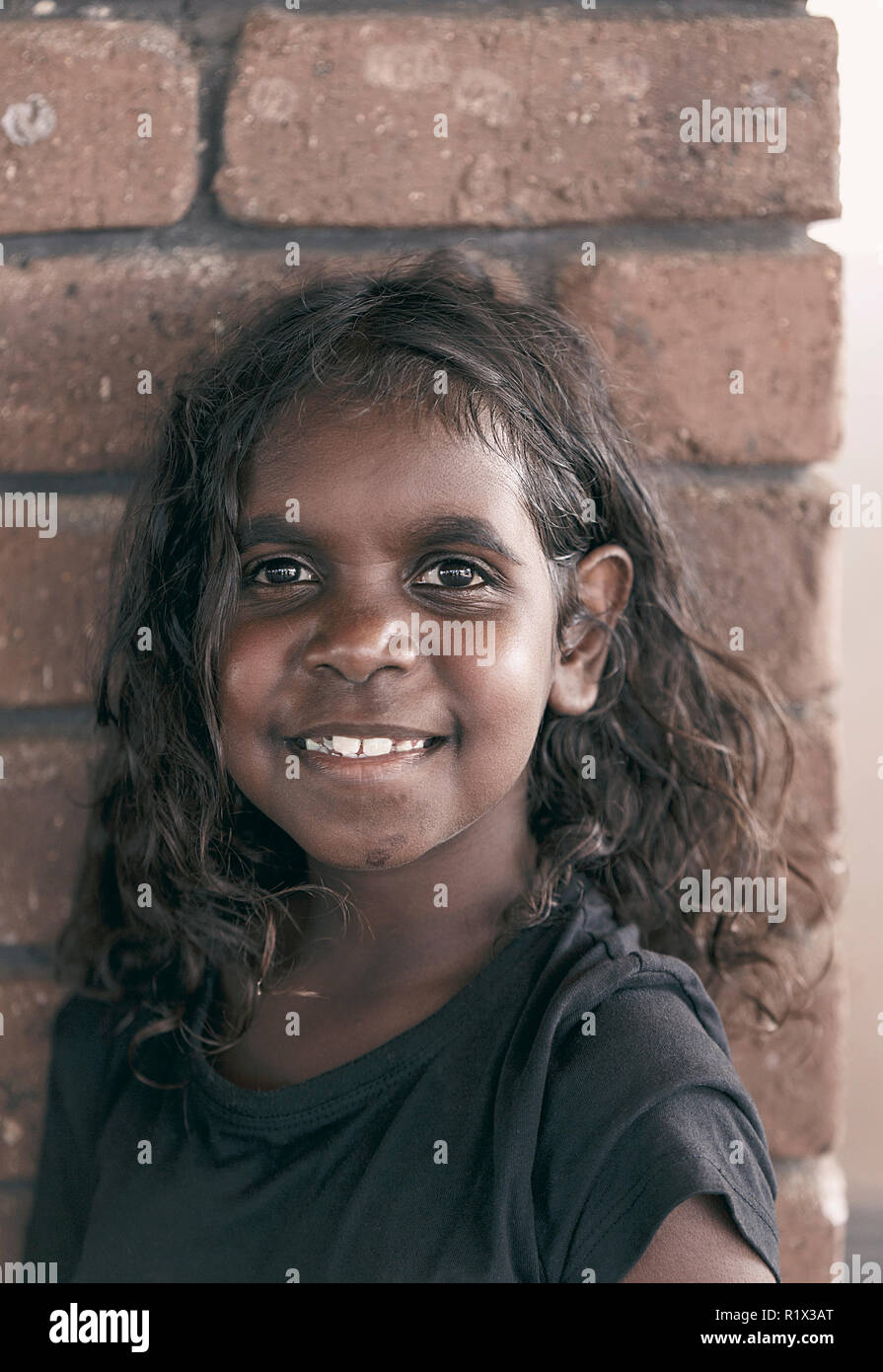 Aboriginal Mädchen II, Australien Stockfoto