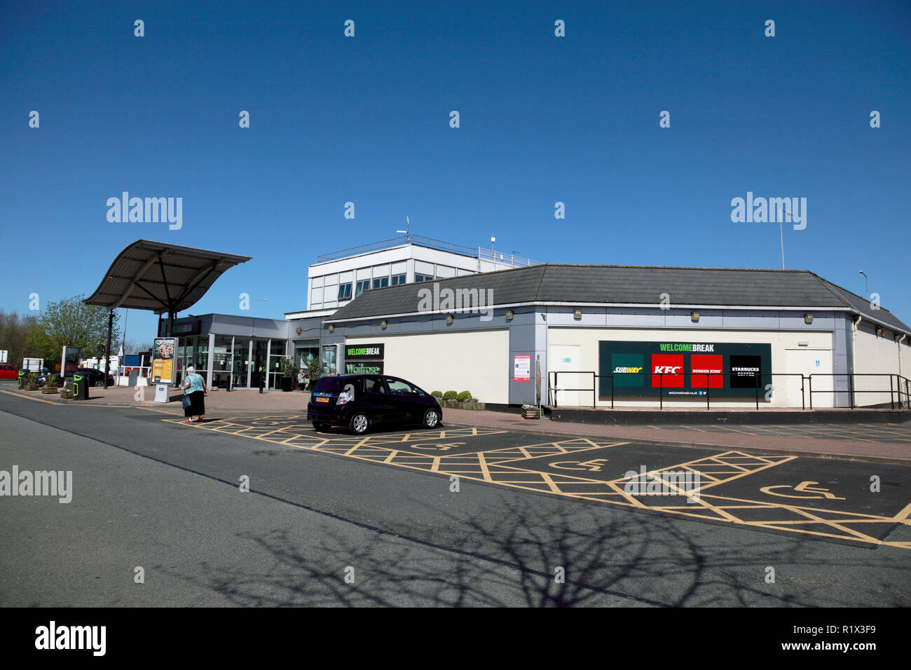Der Northbound-seite von Charnock Richard Service Station auf der M6 in Lancashire, England Stockfoto
