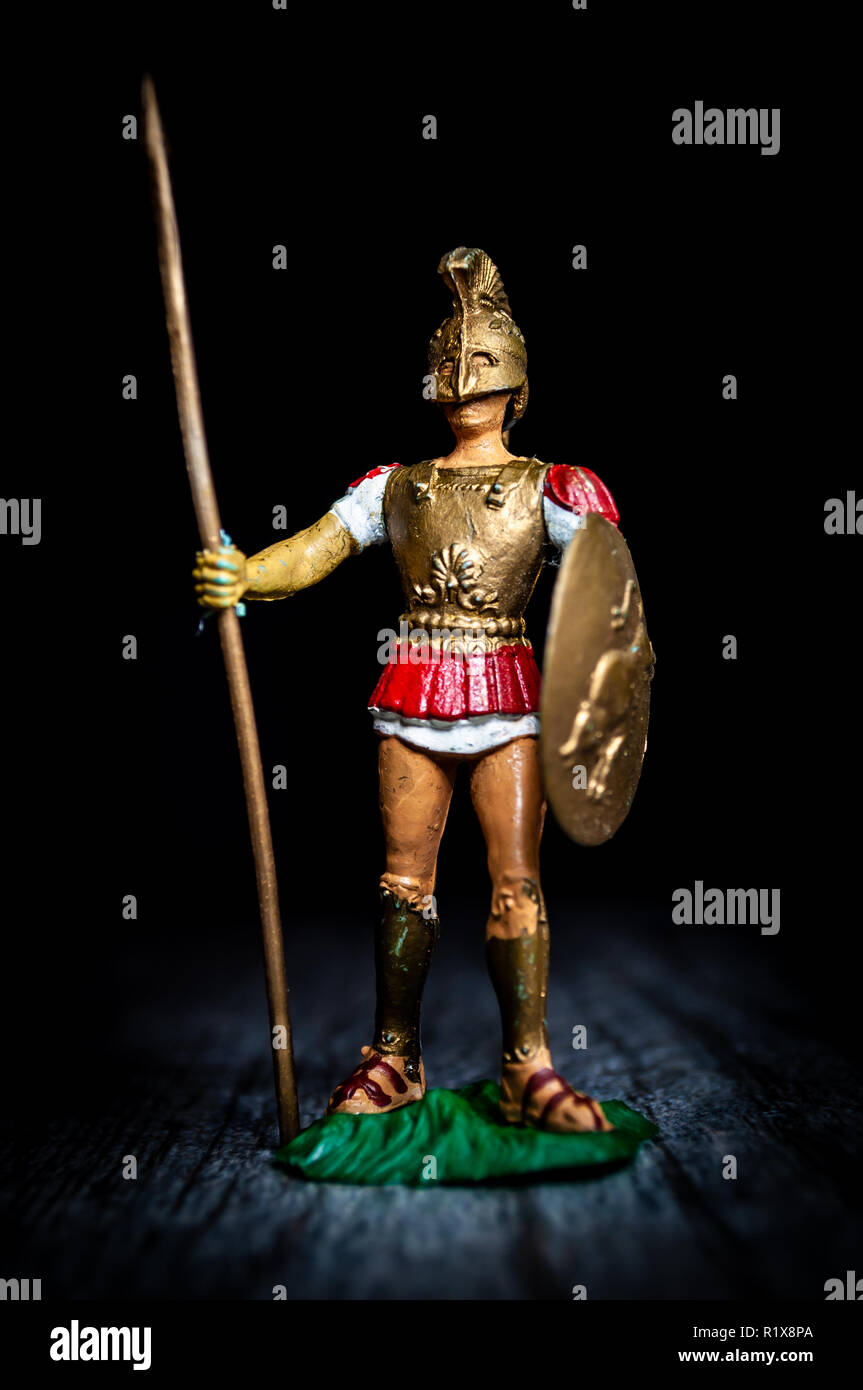 Spielzeug Antike griechische Soldat Stockfoto