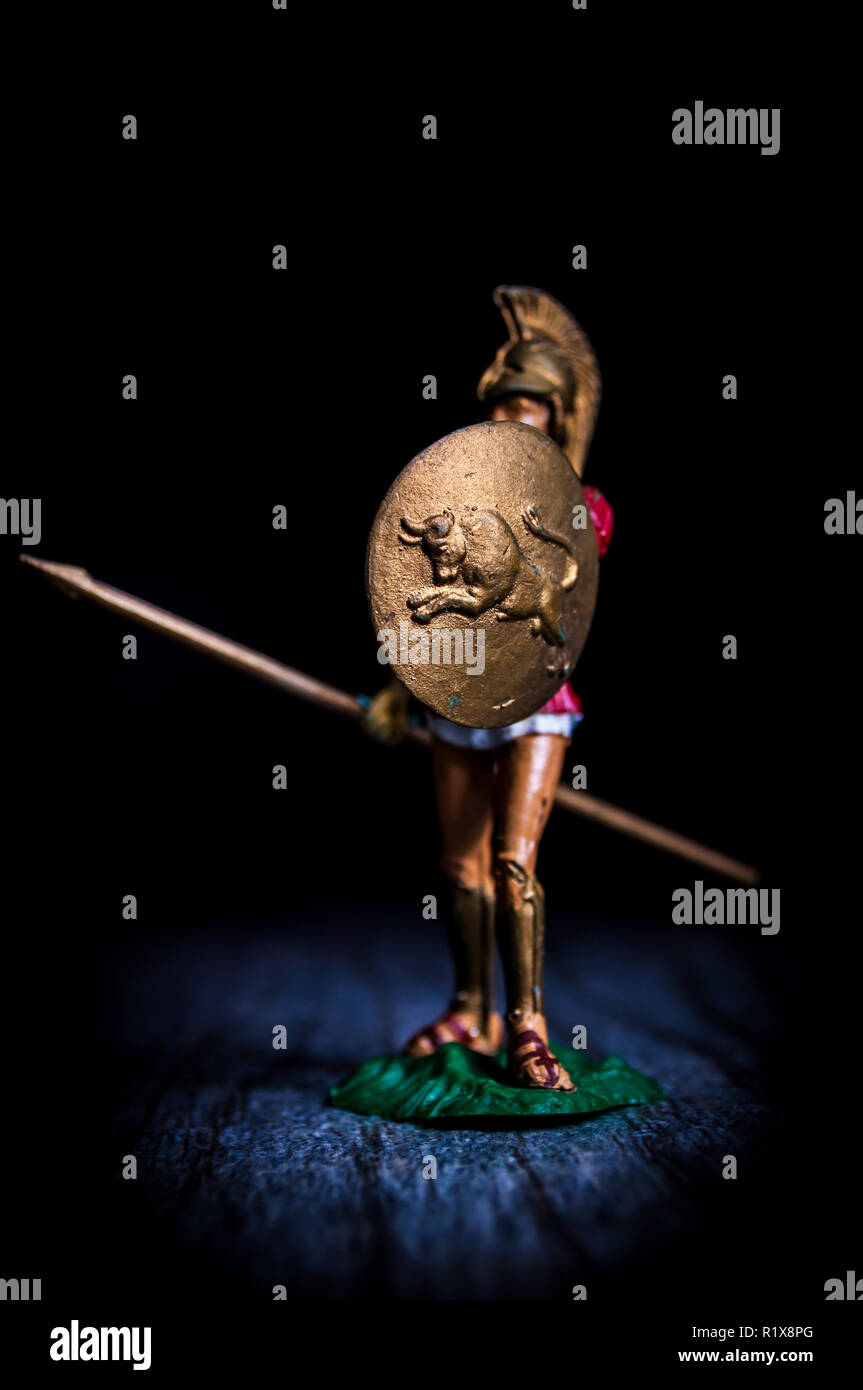 Spielzeug Antike griechische Soldat Stockfoto