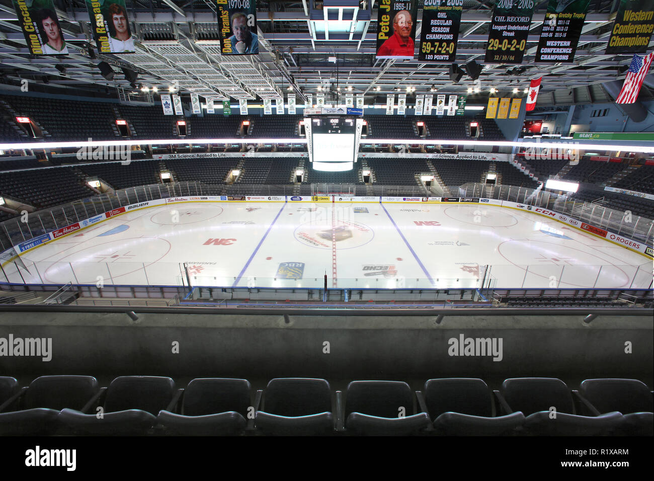 Budweiser Gardens - Heimat der London Knights - Leer Stockfoto