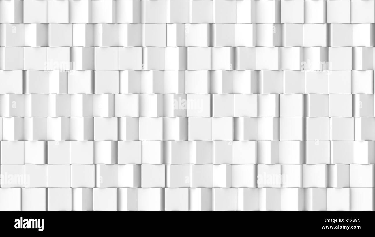 3D-Textur der Würfel drehen auf einem weißen Hintergrund. Stockfoto