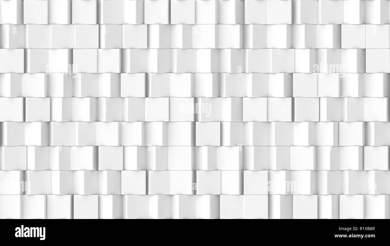 3D-Textur der Würfel drehen auf einem weißen Hintergrund. Stockfoto