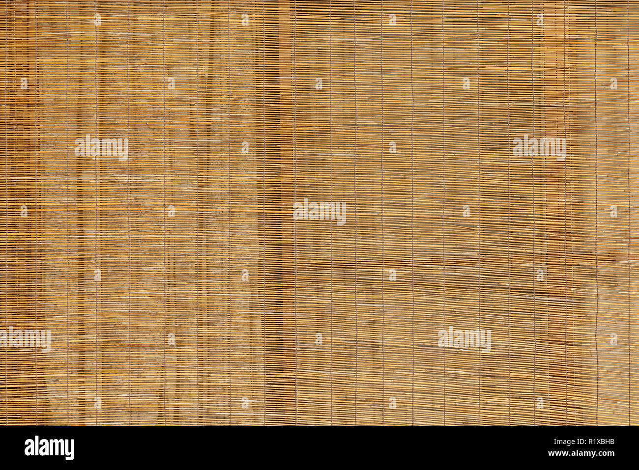 Nahaufnahme von Bambus Vorhang für Hintergrund Stockfoto