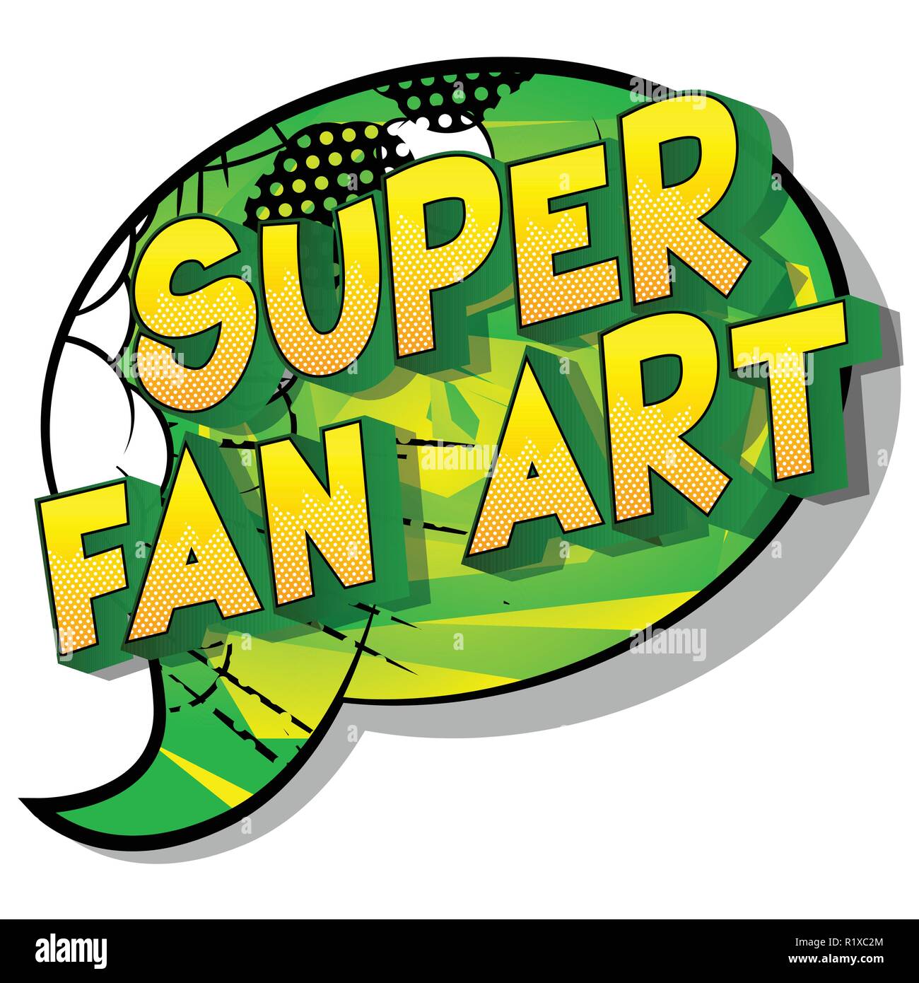 Super Fan Art Vektor illustrierte Comic Stil Ausdruck Stock