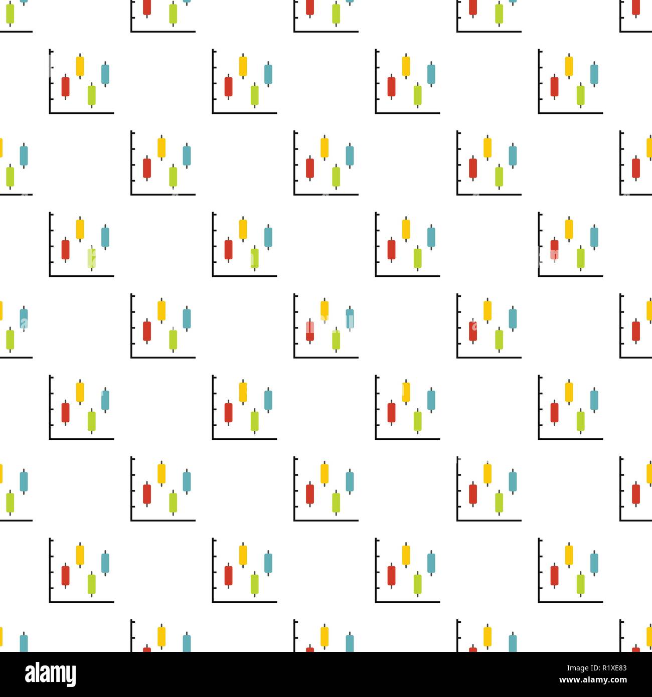 Neues Diagramm Muster nahtlose im flachen Stil für jedes Design Stock Vektor