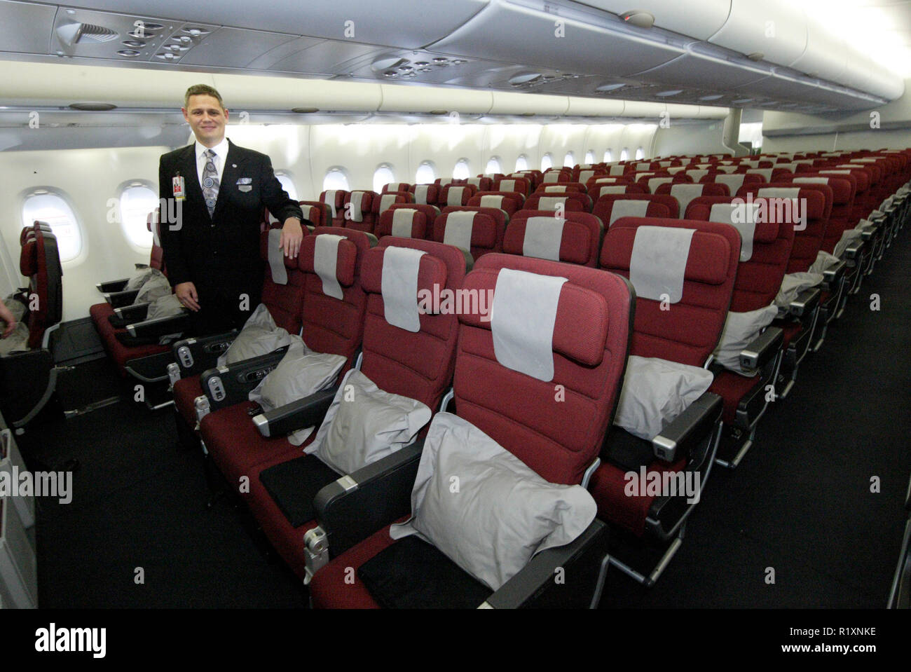 Qantas A380 Cabin Crew Mitarbeiter Frederic Boulet In Der