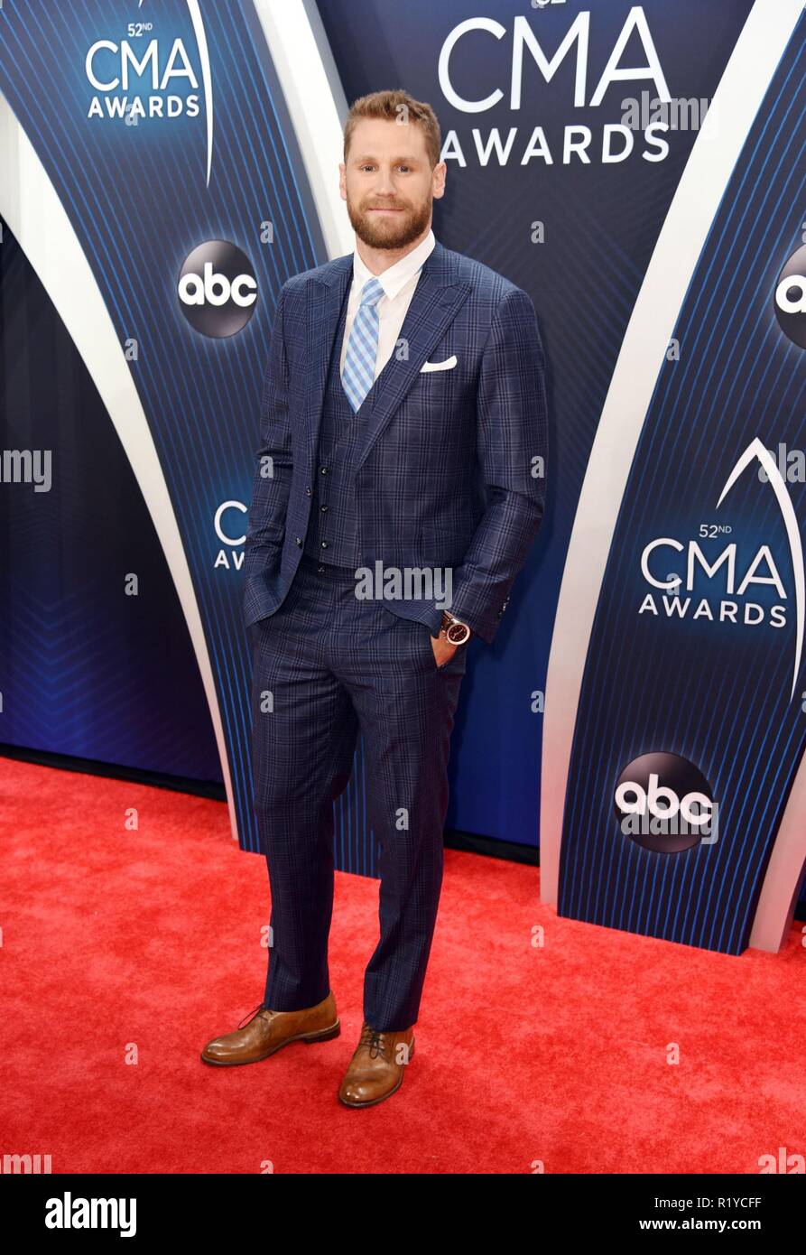 Chase Reis in der Ankunftshalle auf der 52. jährlichen CMA Awards - Ankünfte, Bridgestone, Arena, Nashville, TN 14. November 2018. Foto von: Derek Sturm/Everett Collection Stockfoto