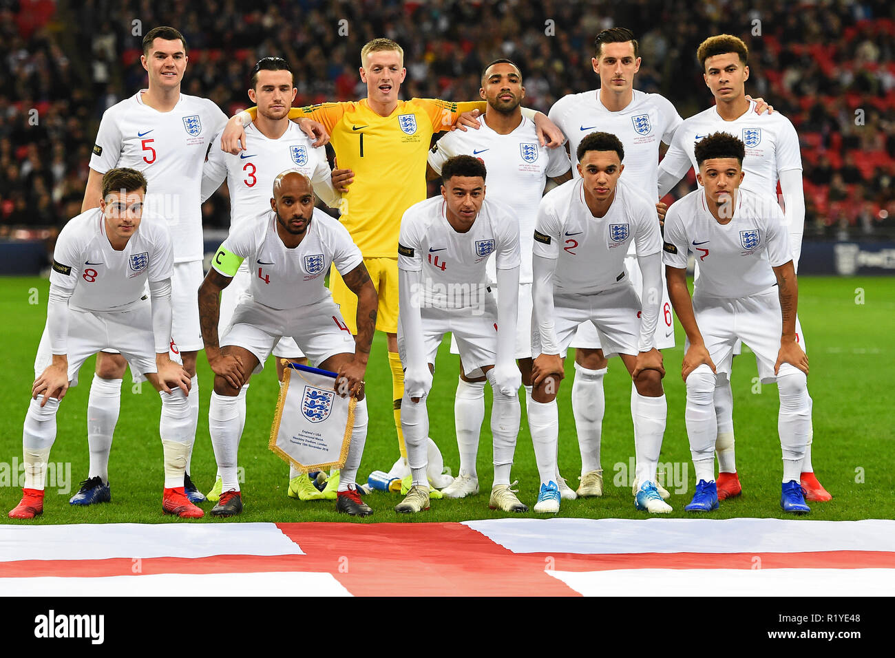 London. Vereinigtes Königreich. 15. November 2018. England während der internationalen Freundschaftsspiel zwischen England und USA im Wembley Stadion. Credit: MI Nachrichten & Sport/Alamy leben Nachrichten Stockfoto