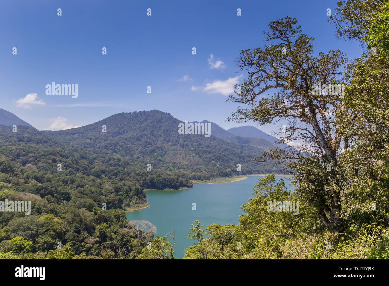 Buyan und Tambligan Twin Lakes auf Bali, Indonesien Stockfoto