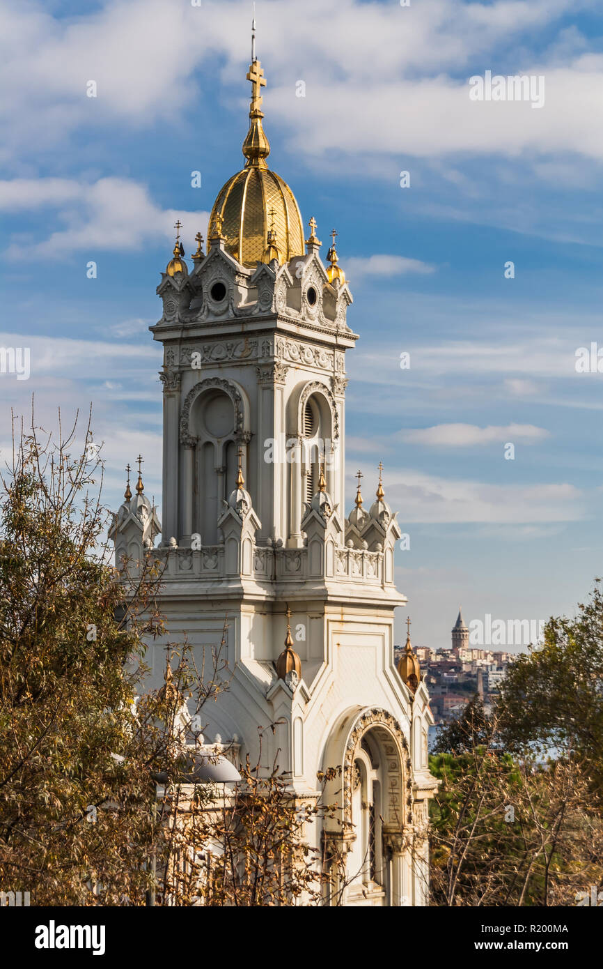 Istanbul, Türkei, 13. November 2012: Bulgarische hl. Stephanus Kirche, auch als die Eiserne Kirche bekannt, ist ein Bulgarisch-orthodoxen Kirche in Balat. Stockfoto