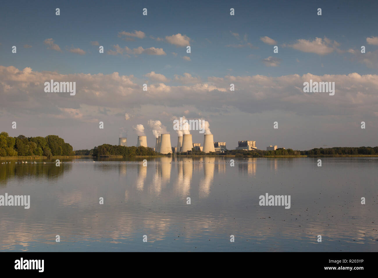 Jaenschwalde Braunkohlekraftwerk. Brandenburg, Deutschland Stockfoto