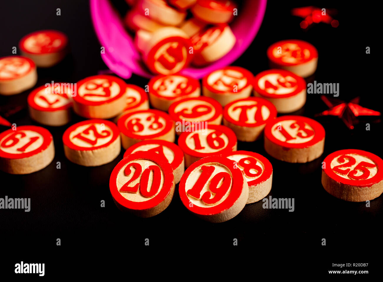 2019 Neues Jahr - bingo Zahlen Stockfoto
