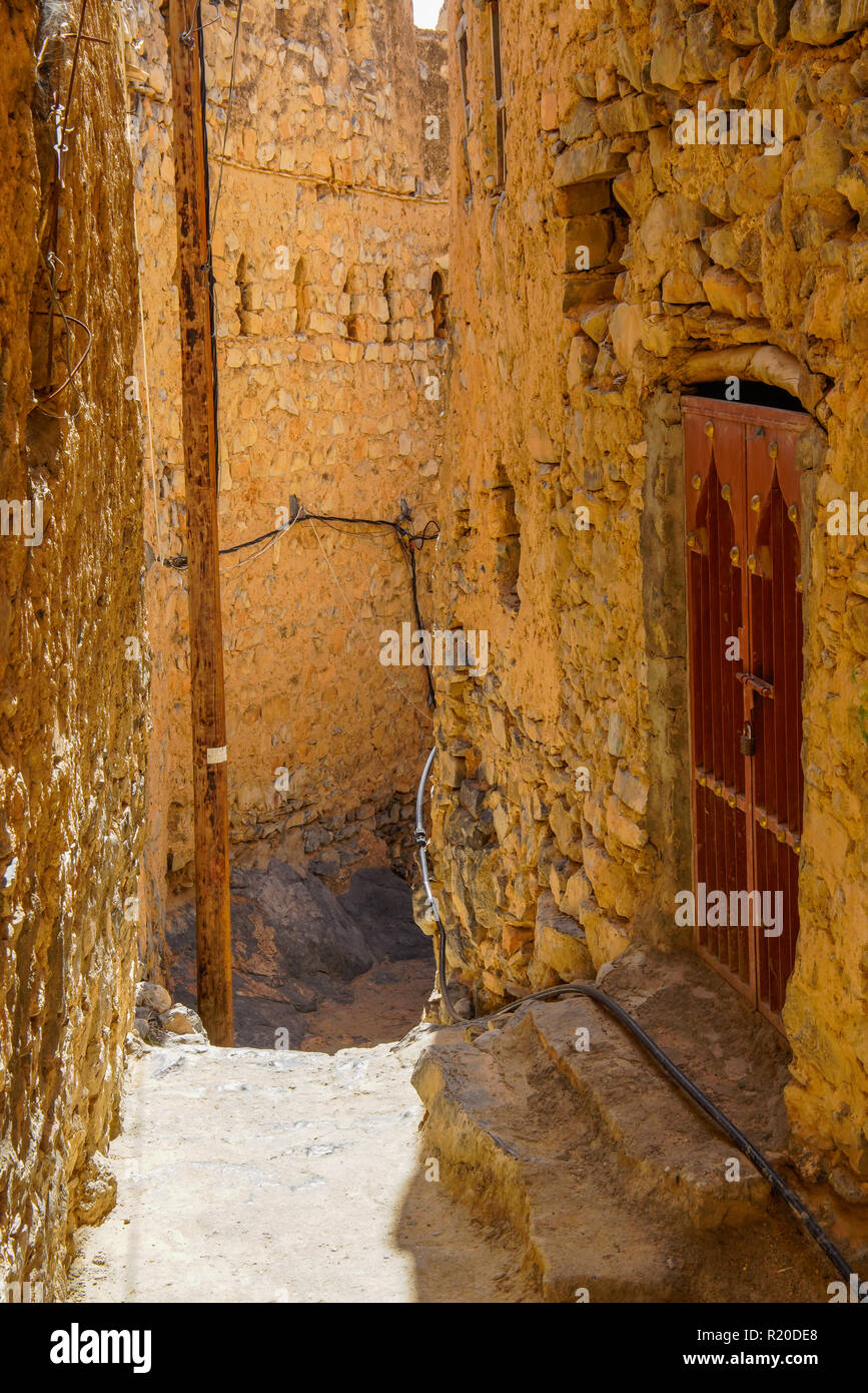 Die malerischen alten Bergdorf Al Misfah al Abreyeen, Oman. Stockfoto