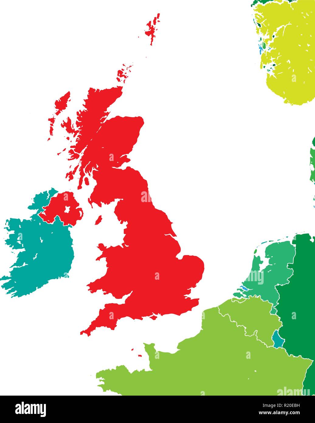 Brexit Karte von Großbritannien. Vector Illustration Vorlage für Wand Kunst und Marketing im quadratischen Format. Stock Vektor