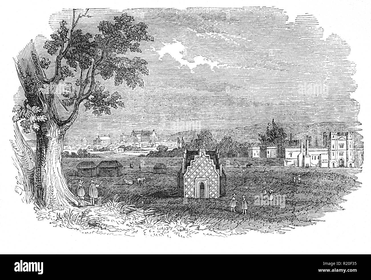 St. James's Palace war der königliche Palast im Vereinigten Königreich. In der City von London entfernt. Von König Heinrich VIII. Zwischen 1531 und 1536 in Rot - Ziegelstein gebaut, auf dem Gelände eines Aussätzigen Krankenhaus gewidmet Saint James die Weniger, die Architektur des Palastes ist in erster Linie im Tudor Stil. 1649 Charles Ich verbrachte seine letzten Nacht vor seiner Hinrichtung. Oliver Cromwell dann nahm es auf, und verwandelte sie in eine Kaserne während des Englischen Commonwealth. Stockfoto