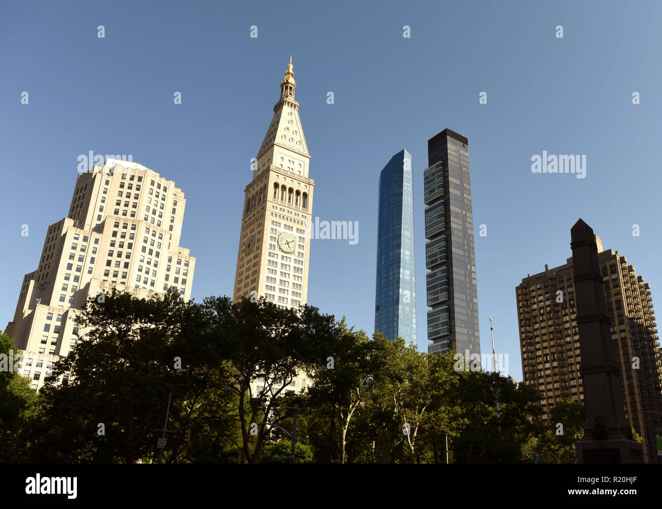 New York Stadtbild. Manhattan Wolkenkratzer an der Madison Avenue in New York City Stockfoto
