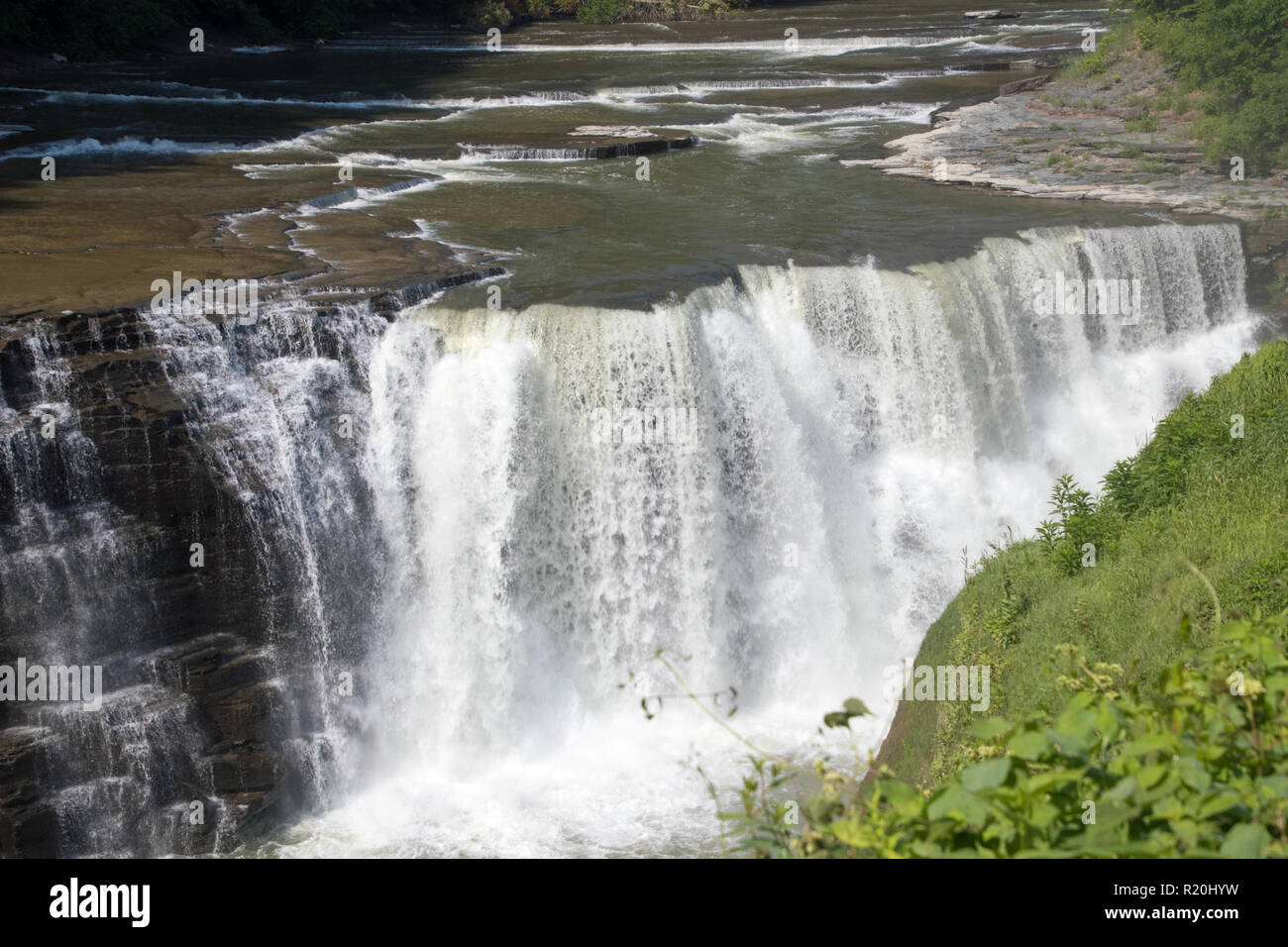 Wasser fällt in Letchworth State Park in New York Stockfoto