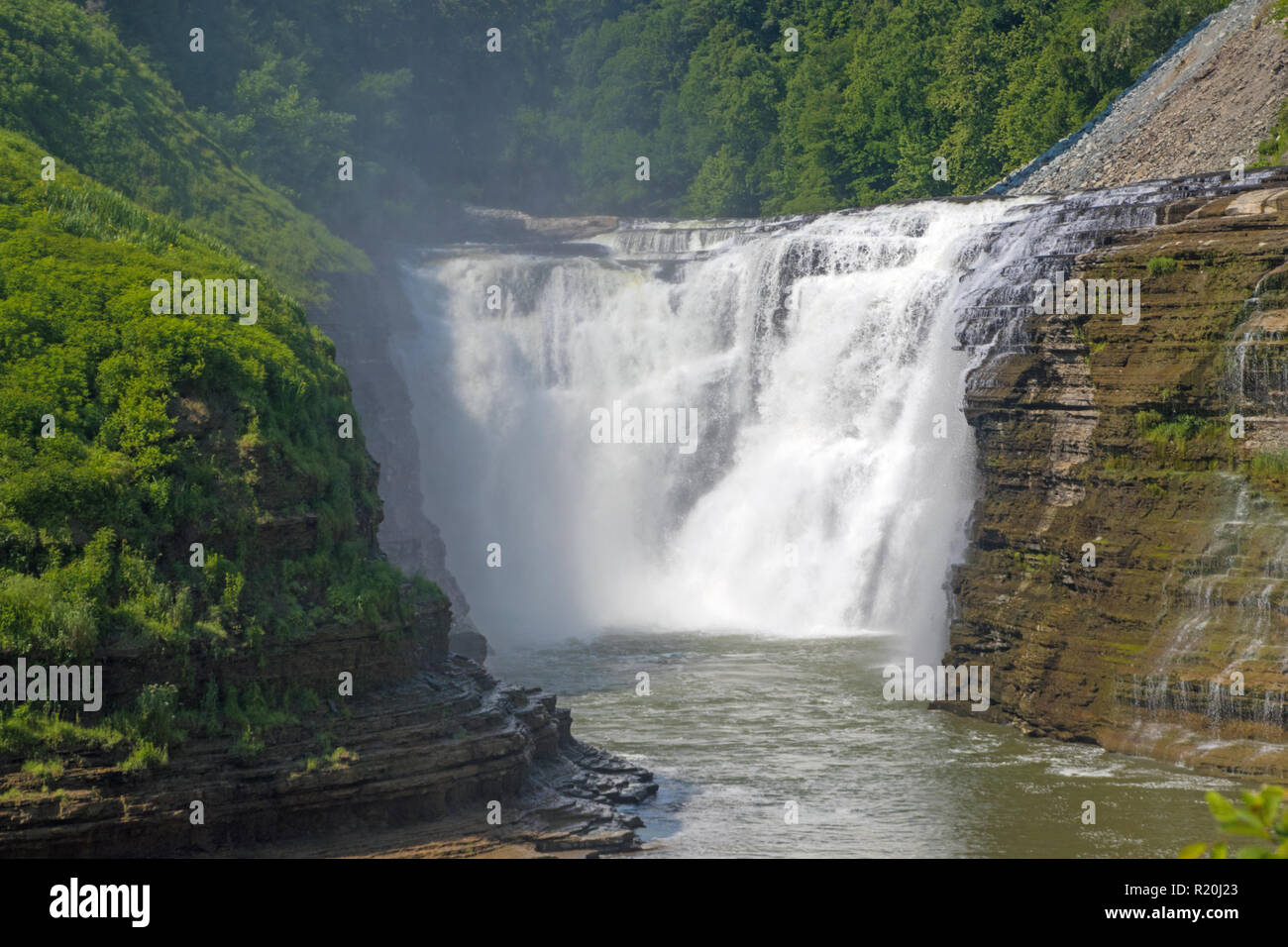 Wasser fällt in Letchworth State Park in New York Stockfoto