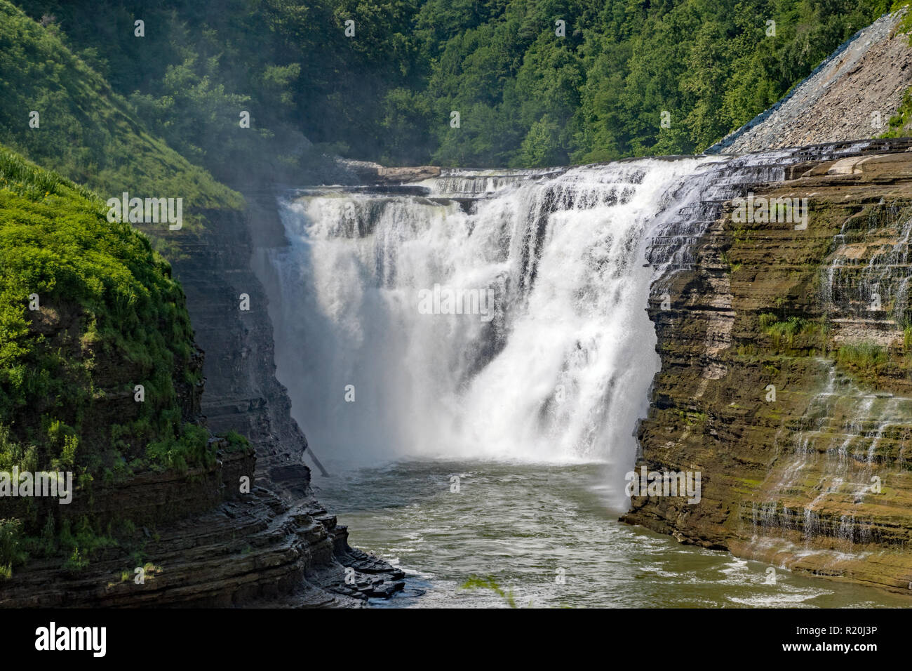 Wasser fällt in Letchworth State Park in New York Stockfoto