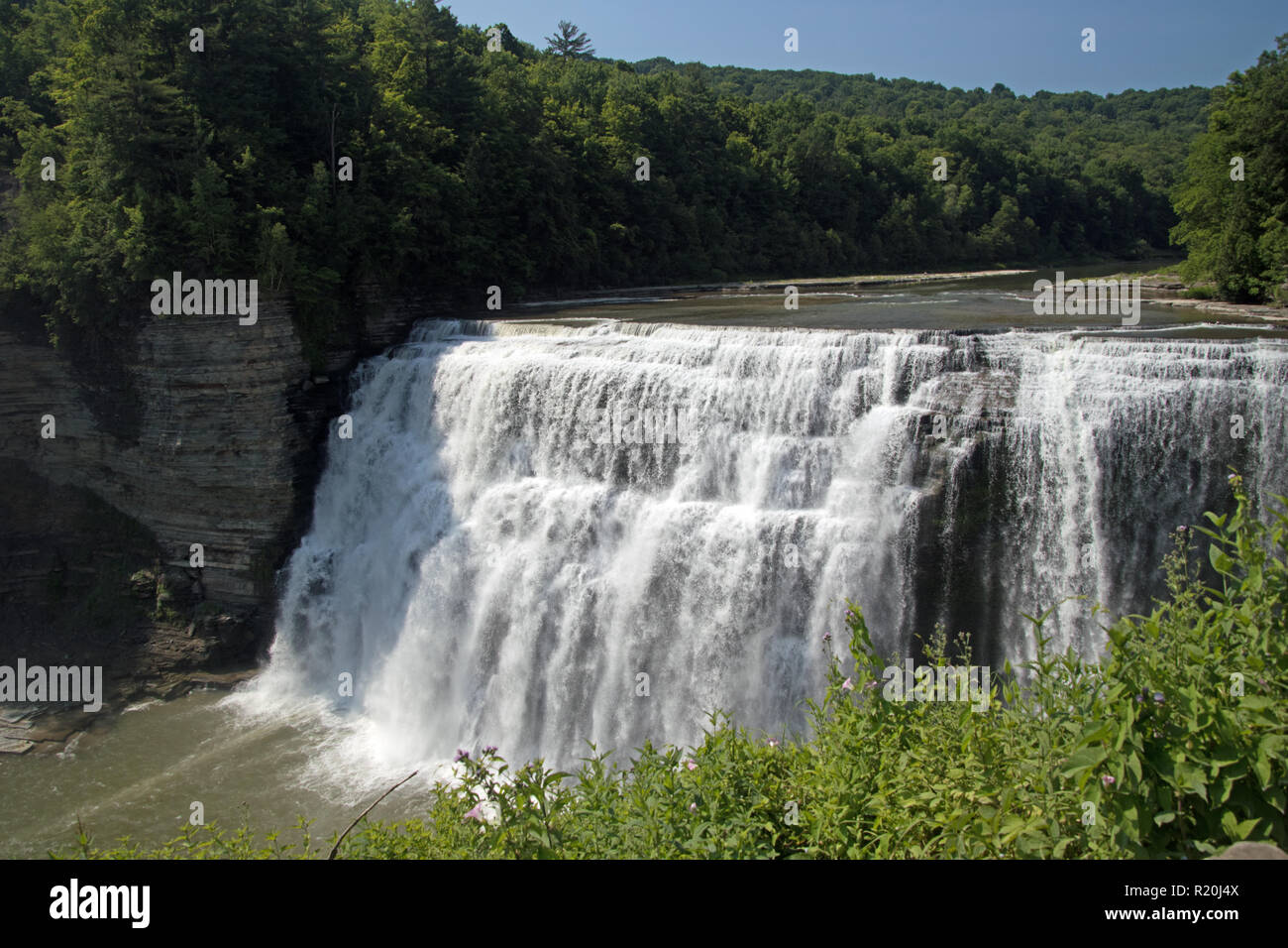 Wasser fällt in Letchworth State Park in New York Stockfoto