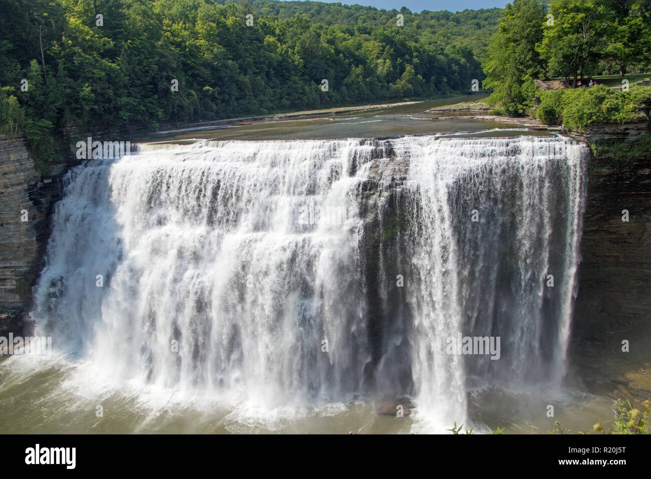 Wasser fällt in Letchworth State Park in New York Stockfoto