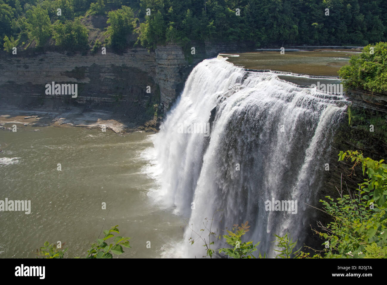 Wasser fällt in Letchworth State Park in New York Stockfoto